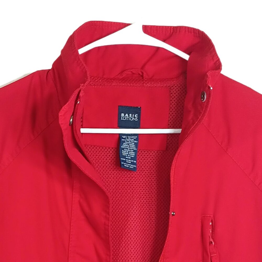 Basic Editions Cargo Jacket Womens Small Red Ligh… - image 2